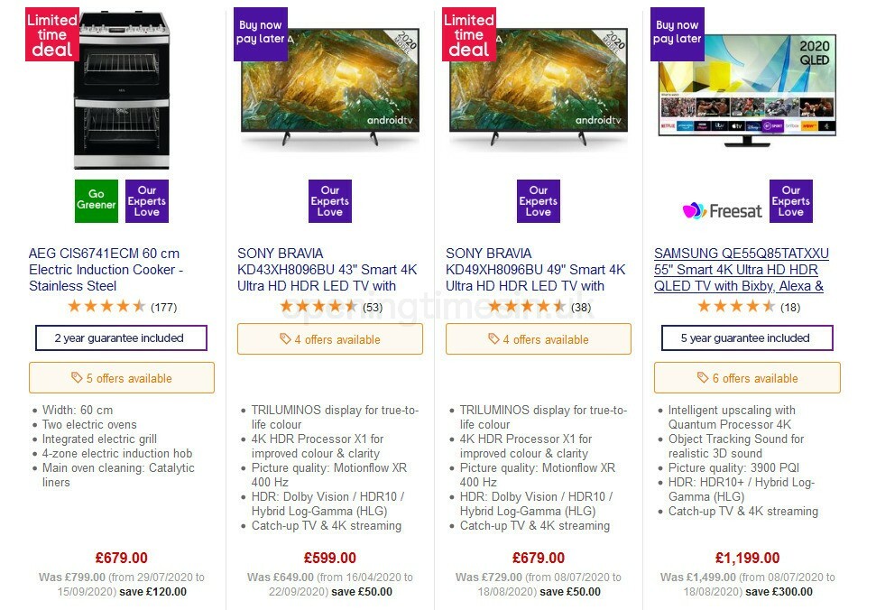 Currys Offers from 25 September