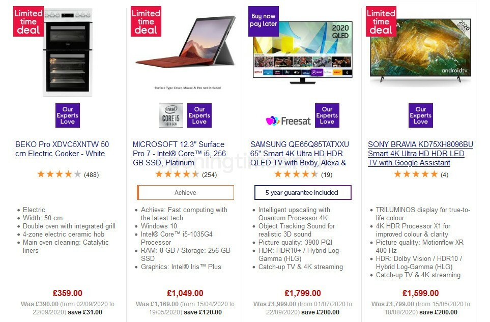 Currys Offers from 25 September