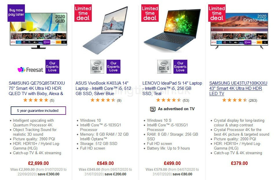 Currys Offers from 25 September