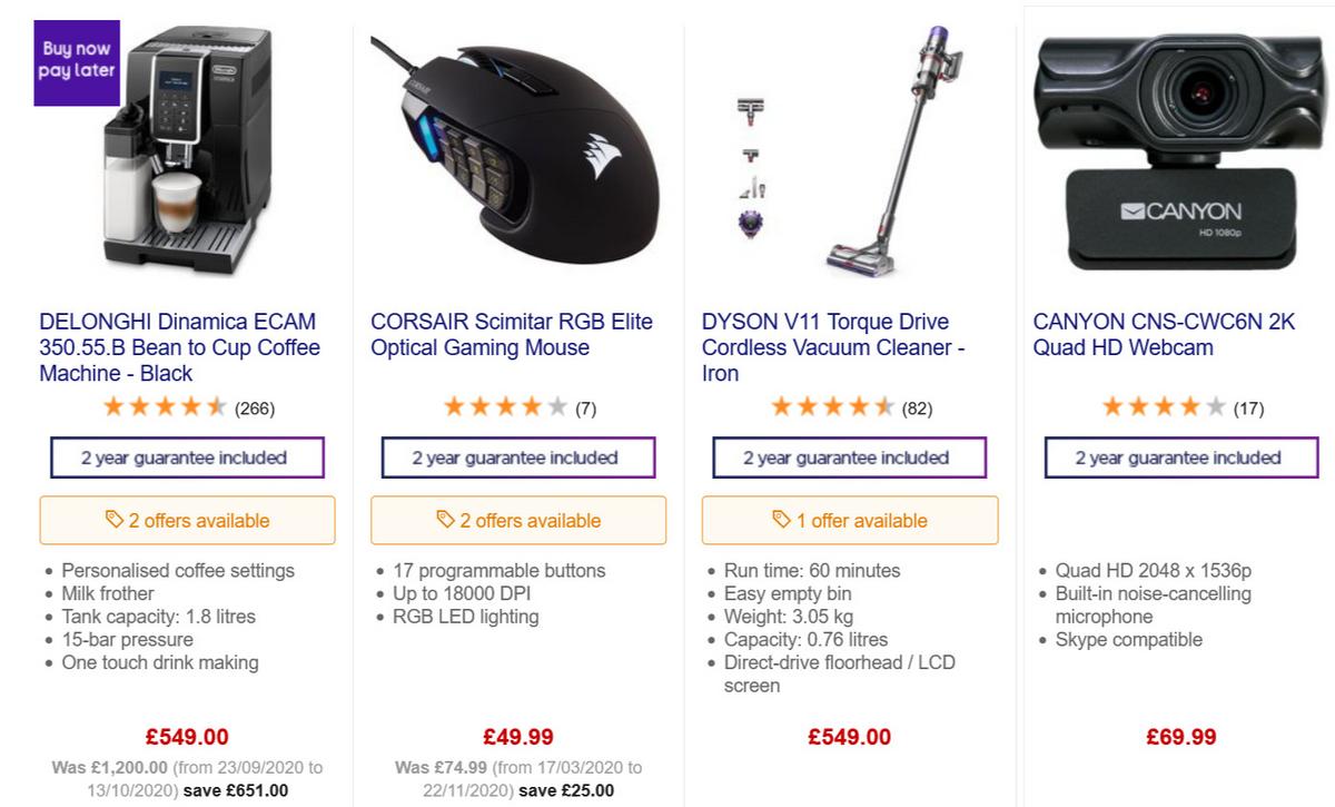 Currys Offers from 28 November