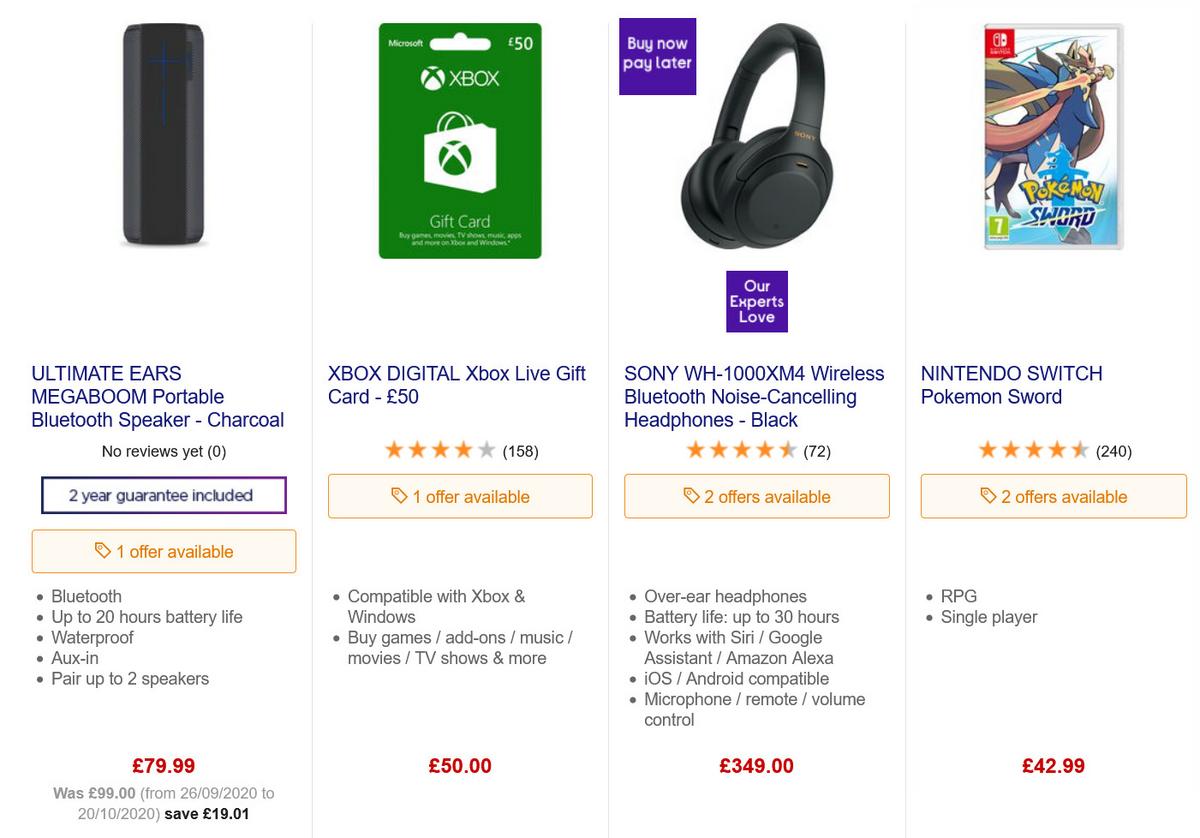 Currys Offers from 28 November