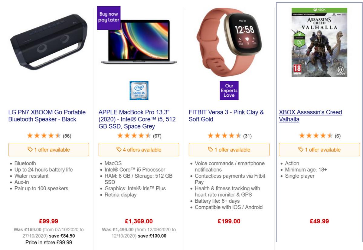 Currys Offers from 28 November