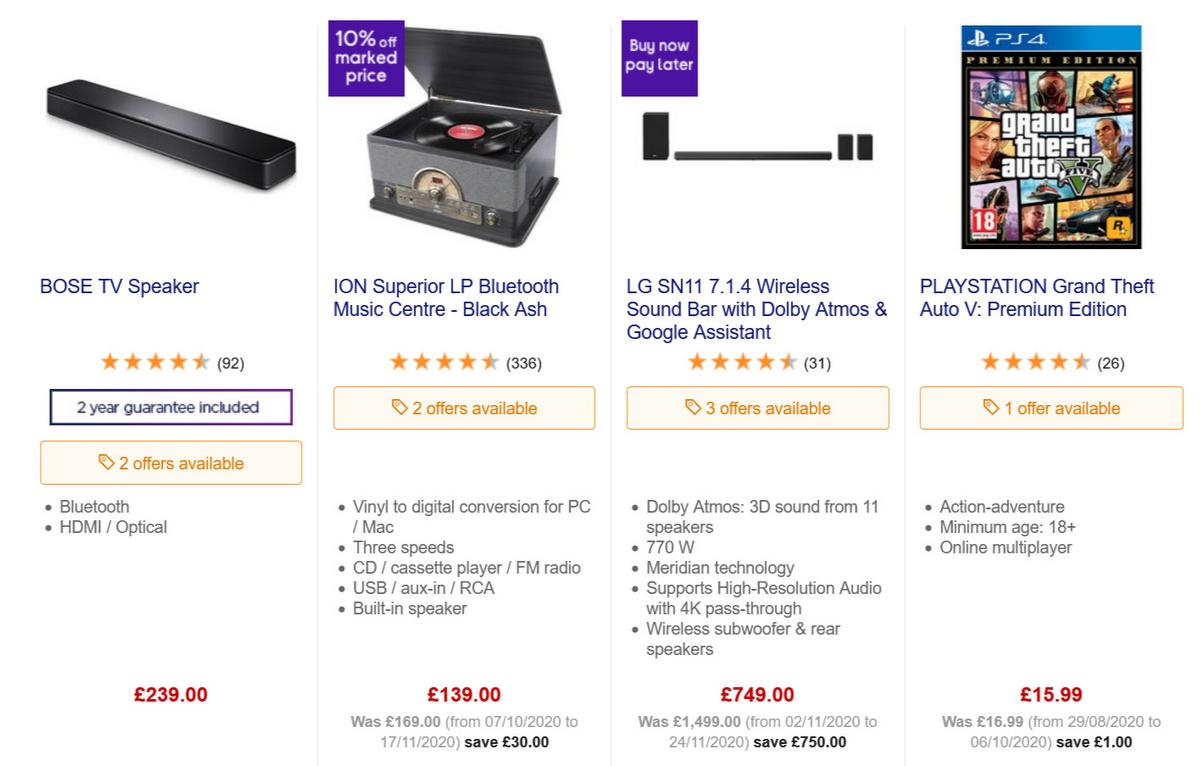 Currys Offers from 28 November