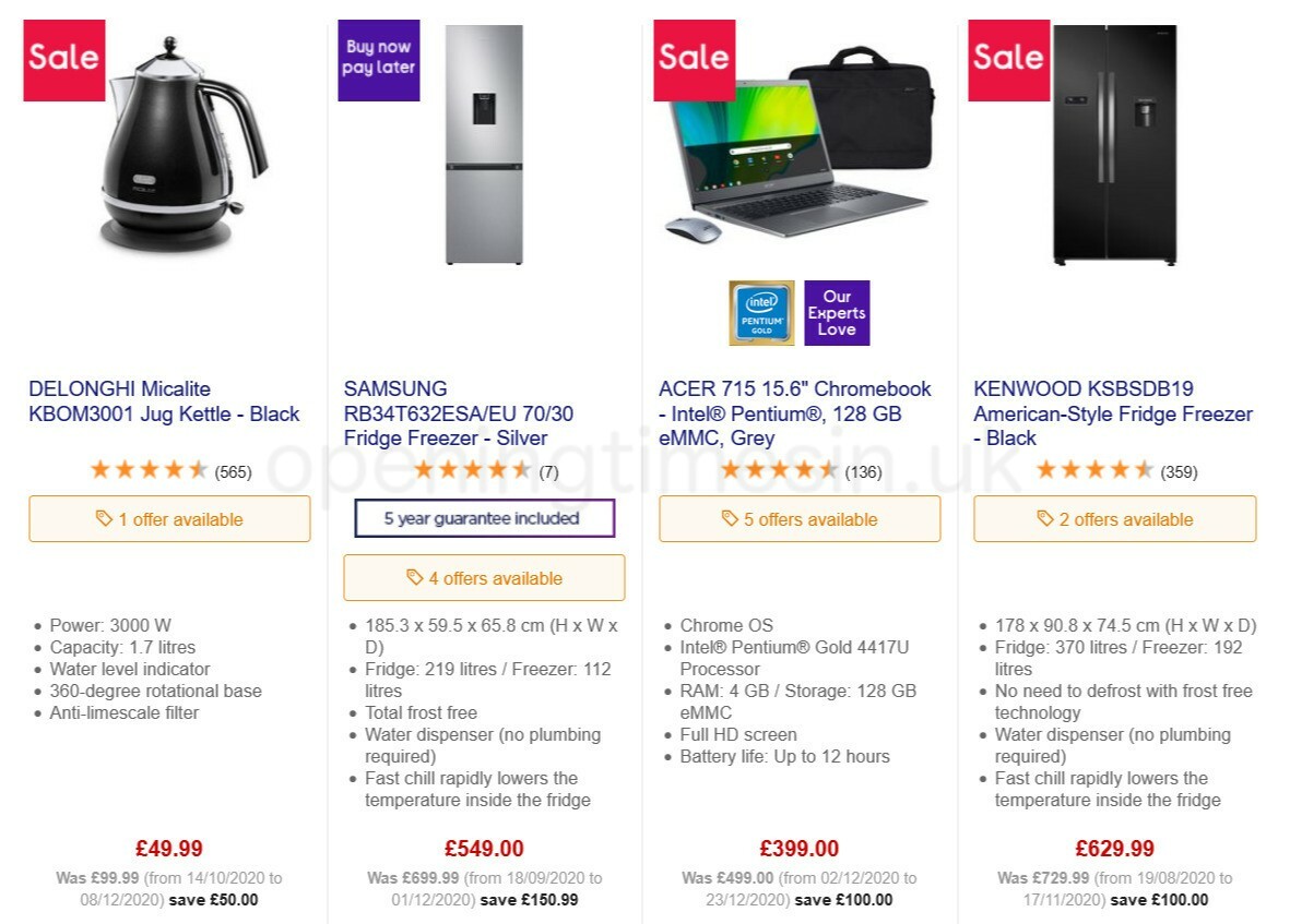 Currys Offers from 15 January