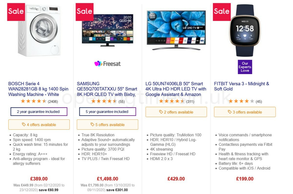 Currys Offers from 15 January