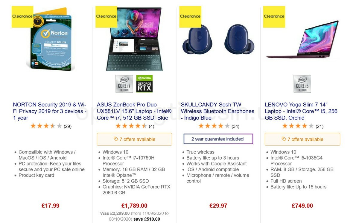 Currys Offers from 28 January