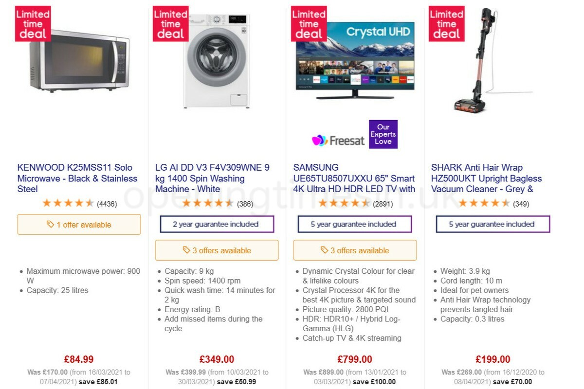 Currys Offers from 7 May