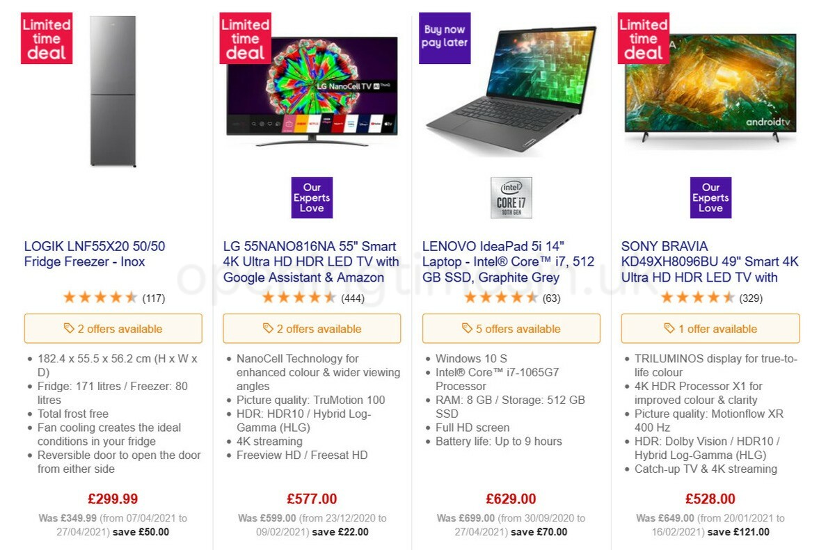 Currys Offers from 7 May