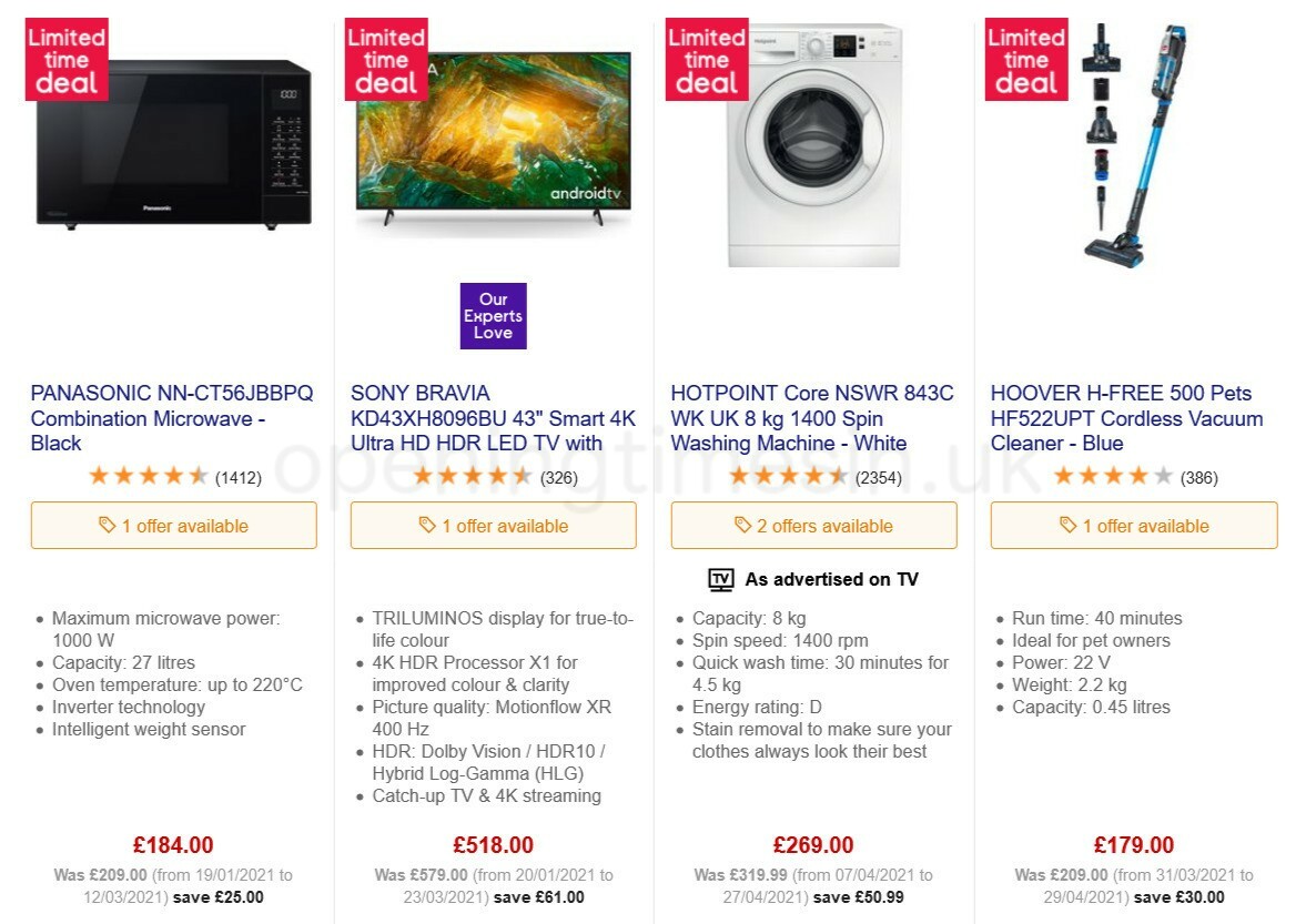 Currys Offers from 7 May