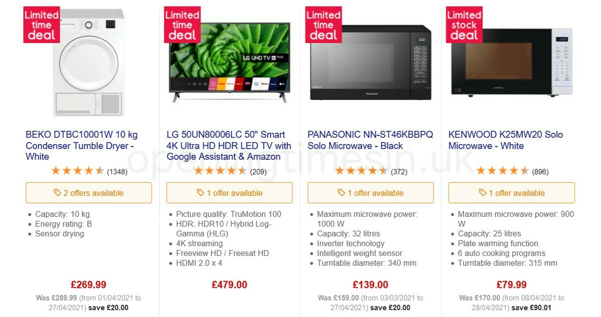 Currys Offers from 7 May