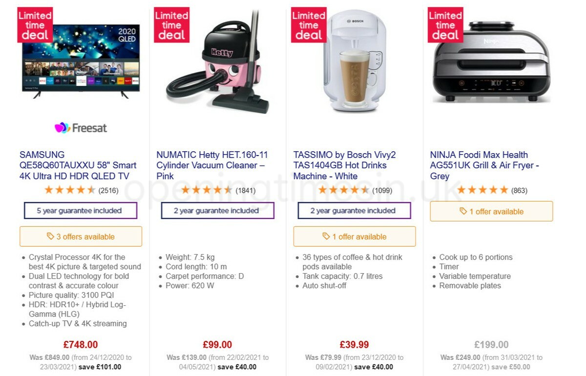 Currys Offers from 7 May