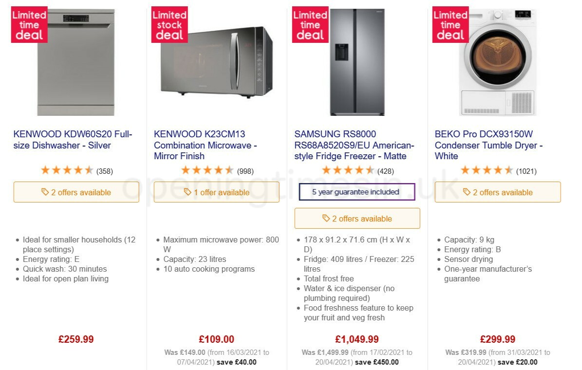 Currys Offers from 7 May