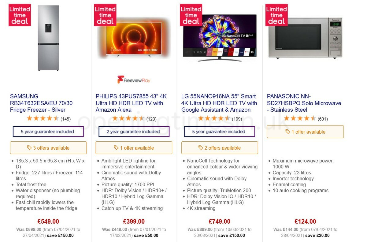 Currys Offers from 7 May