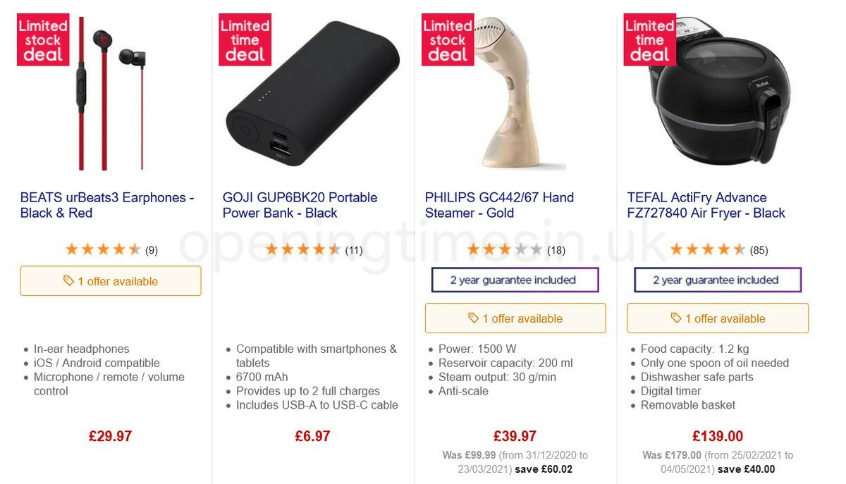 Currys Offers from 7 May