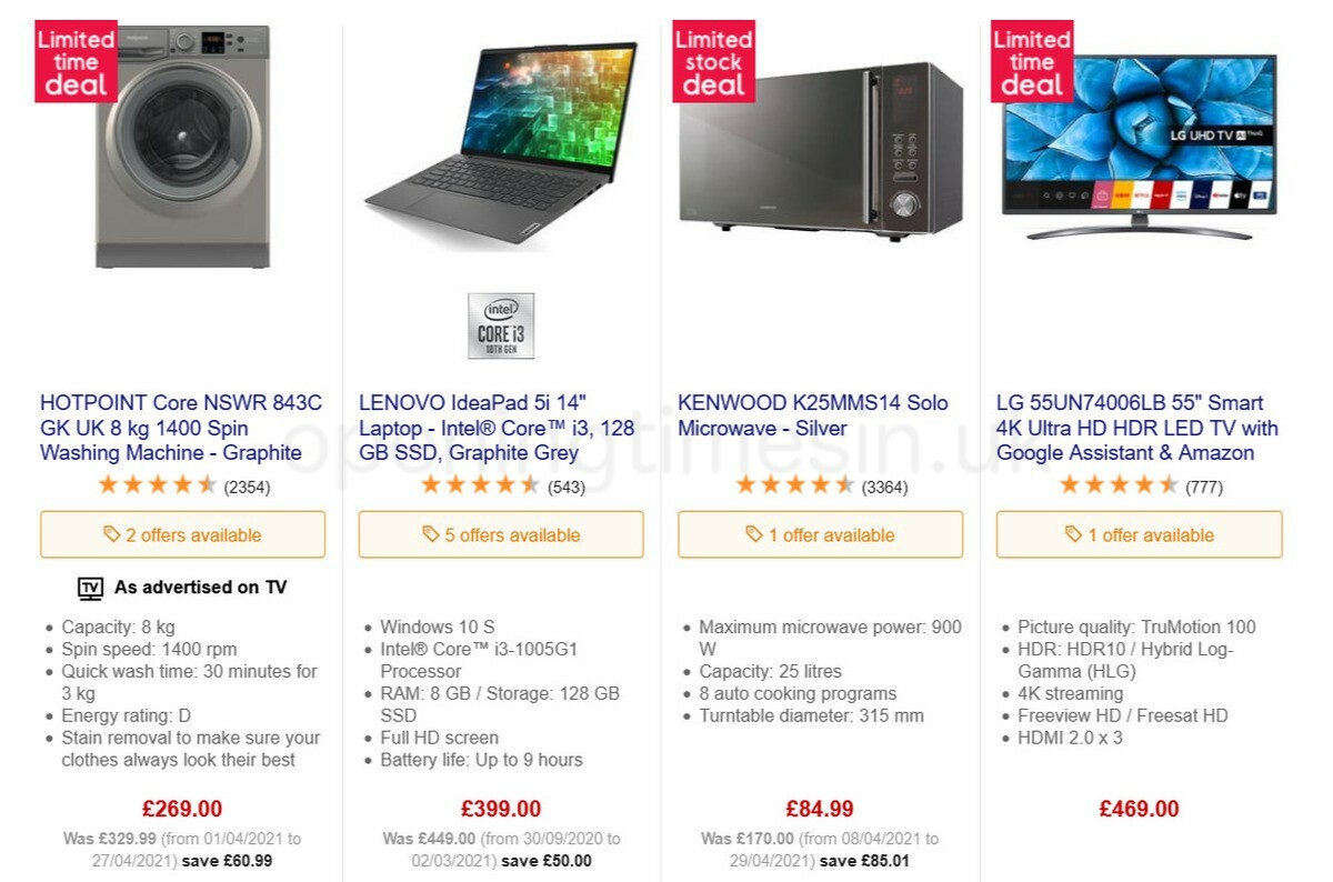 Currys Offers from 7 May