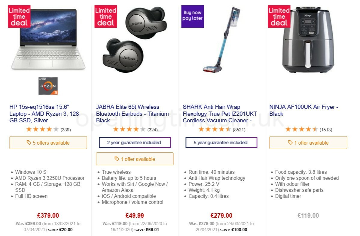 Currys Offers from 7 May