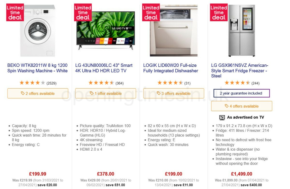 Currys Offers from 7 May