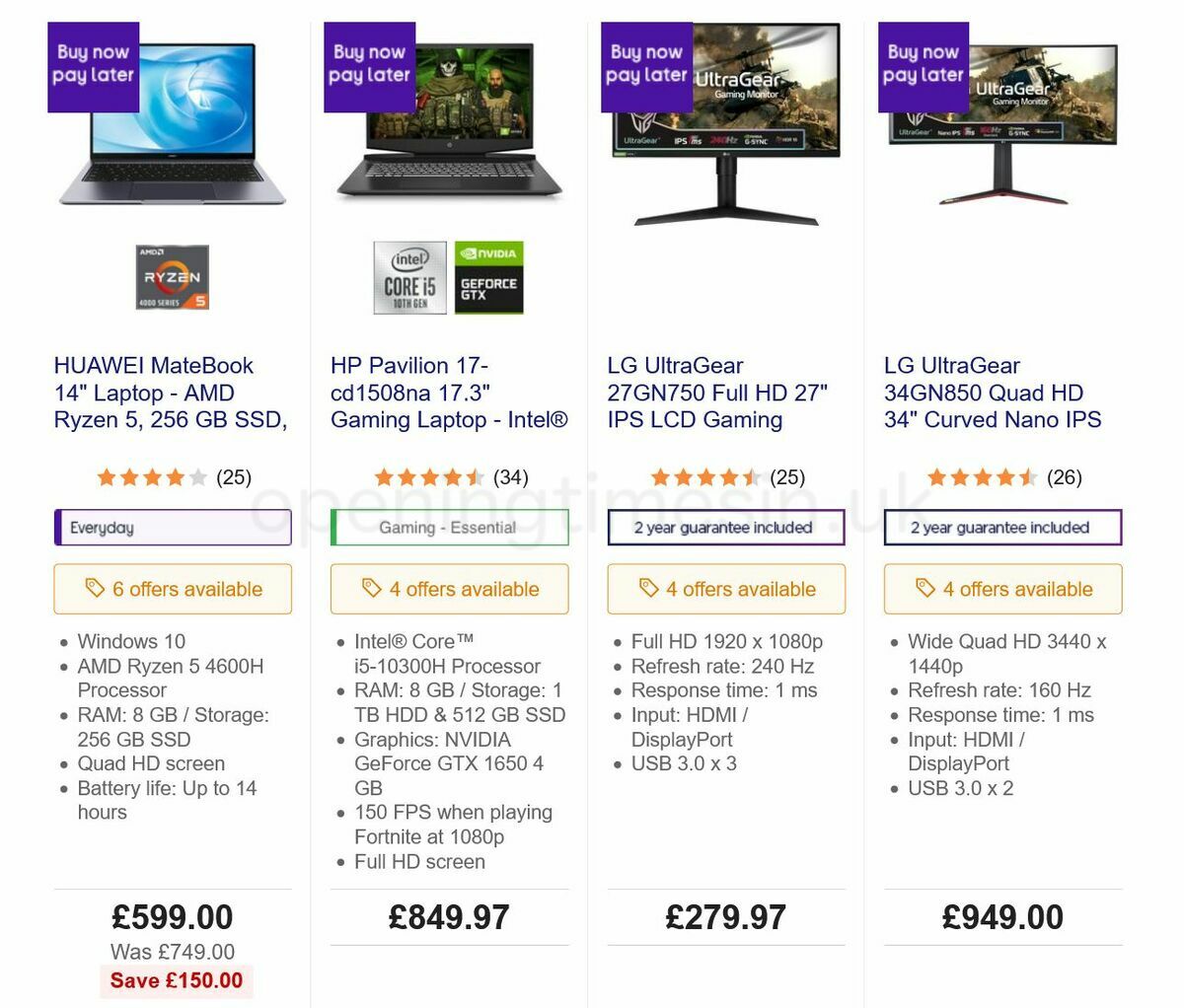 Currys Offers from 1 July