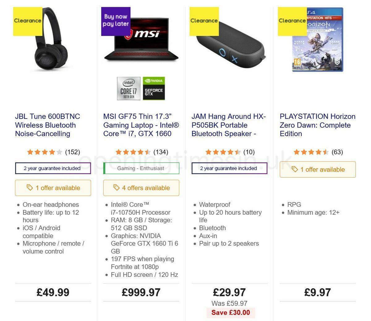 Currys Offers from 1 July