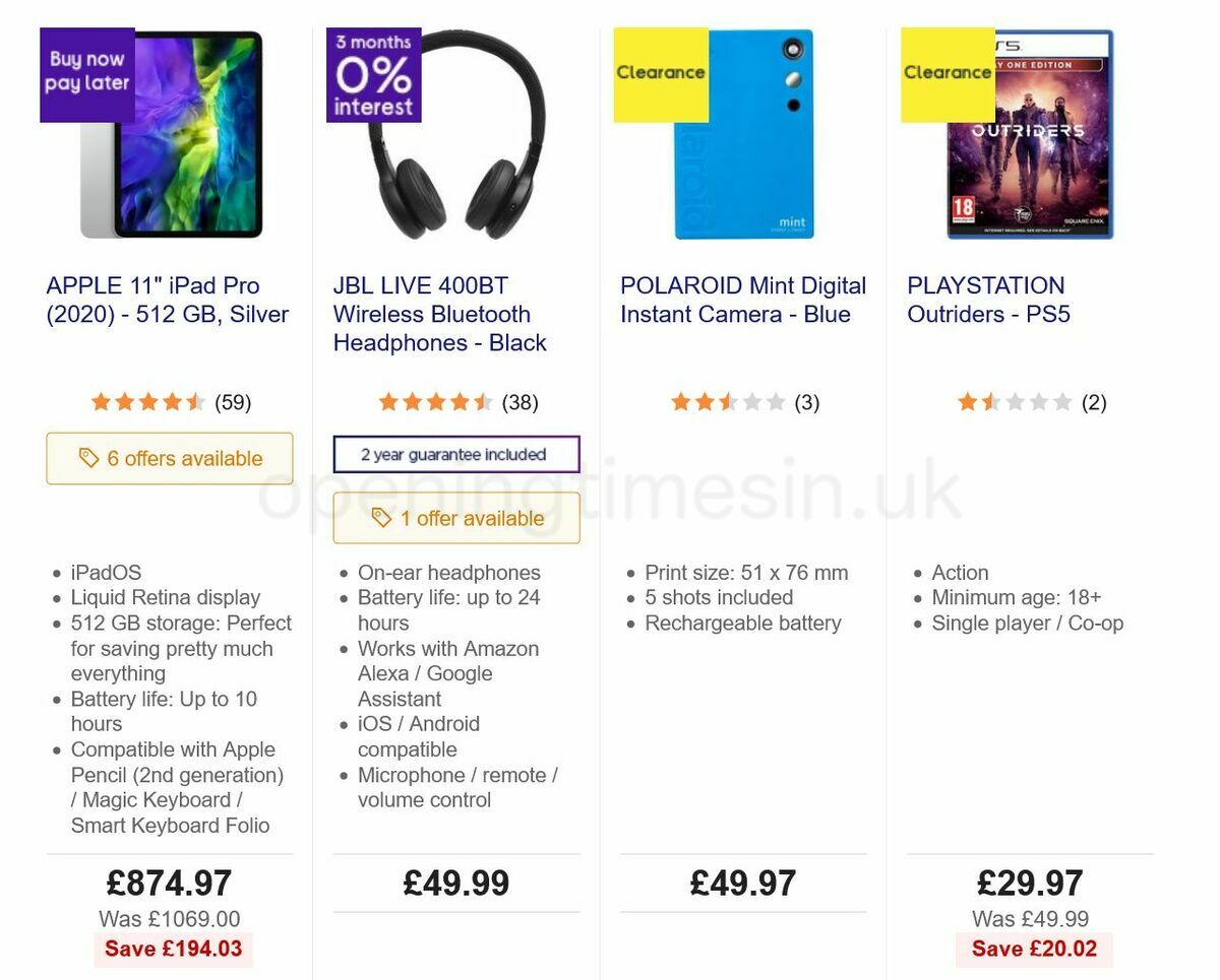 Currys Offers from 1 July