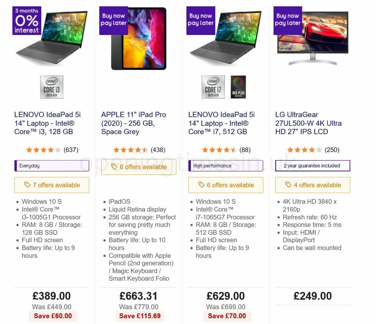 Currys Offers from 1 July