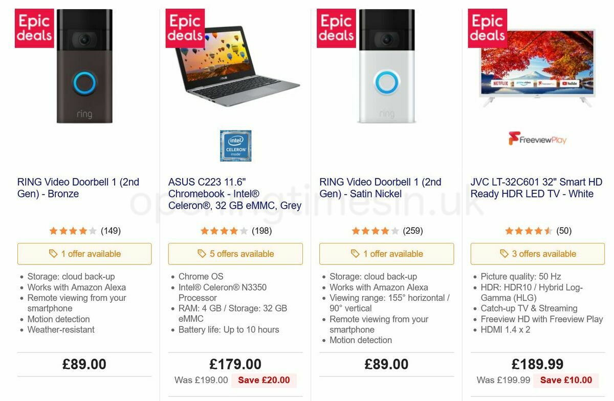 Currys Offers from 19 August