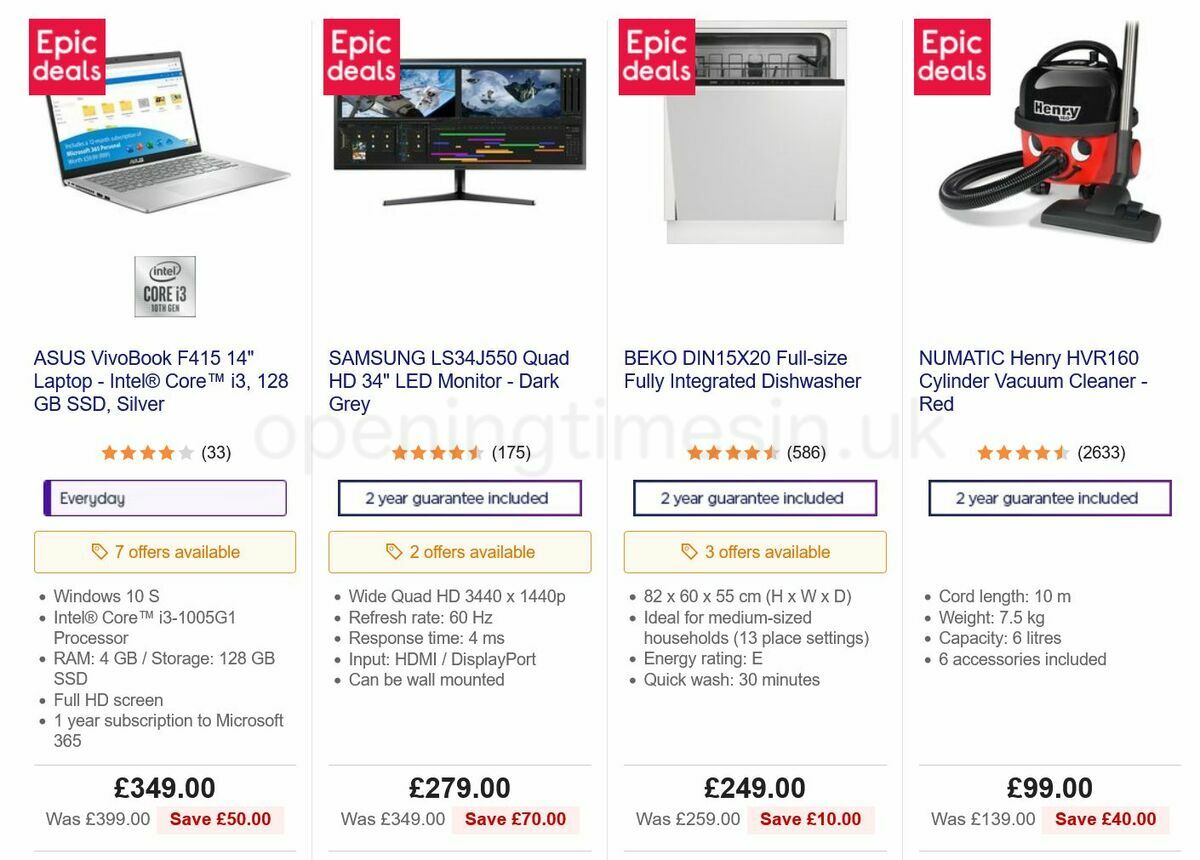 Currys Offers from 19 August