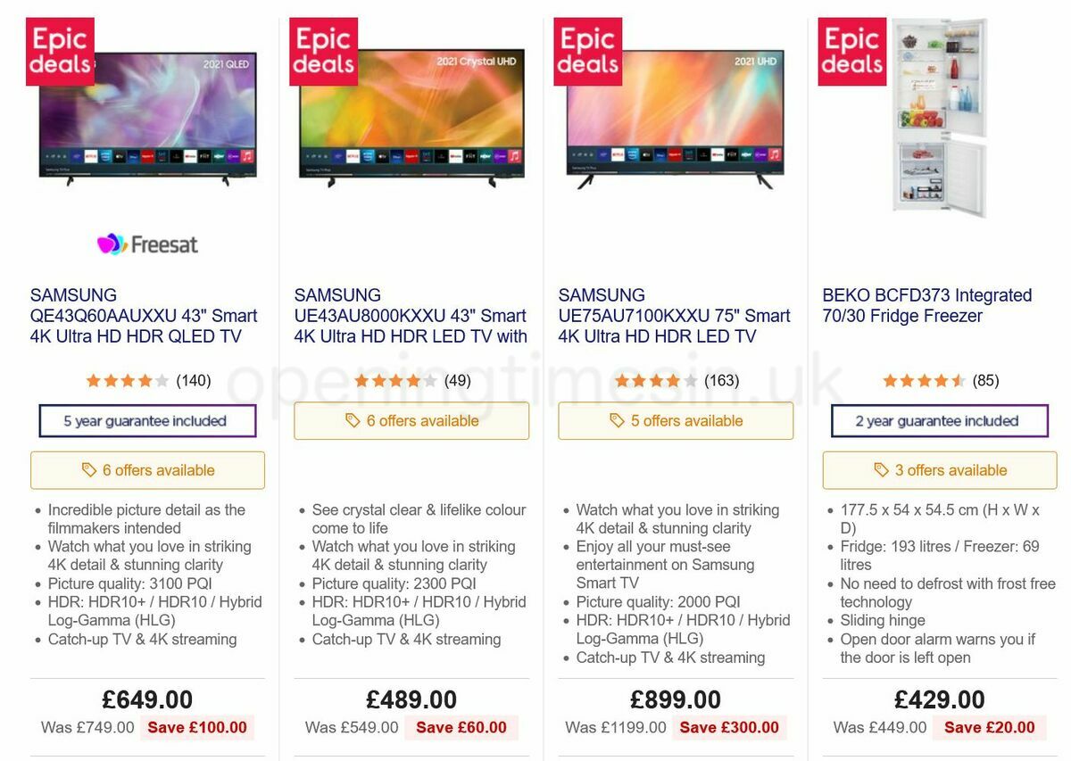 Currys Offers from 19 August