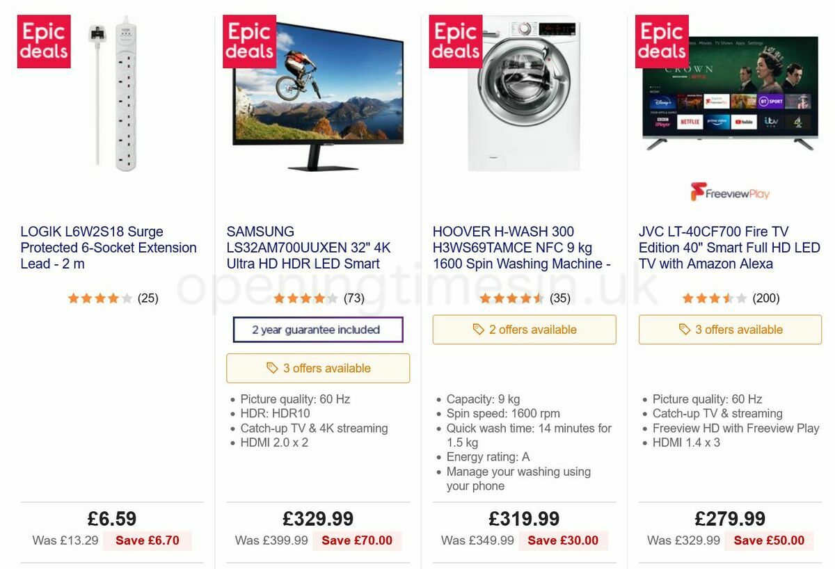 Currys Offers from 19 August