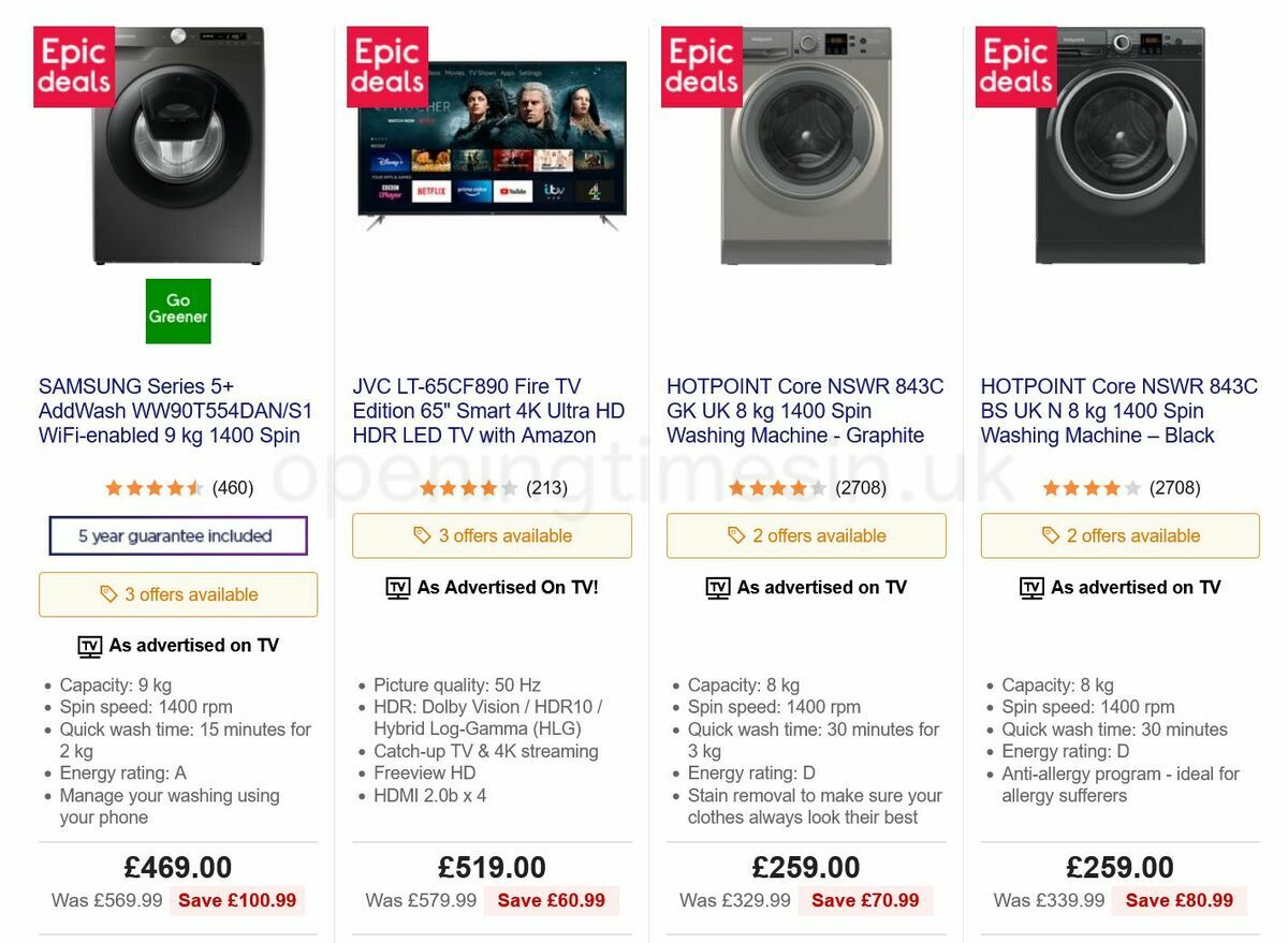 Currys Offers from 19 August