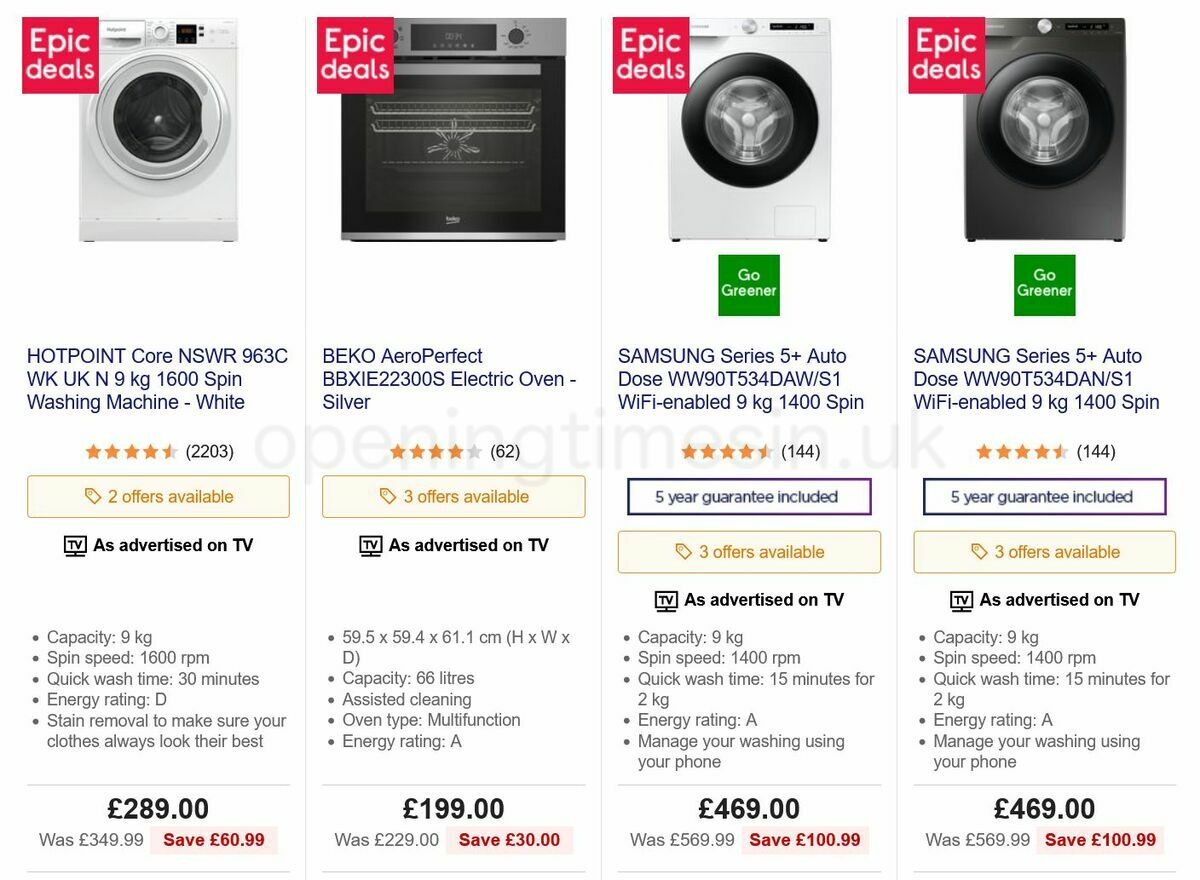 Currys Offers from 19 August