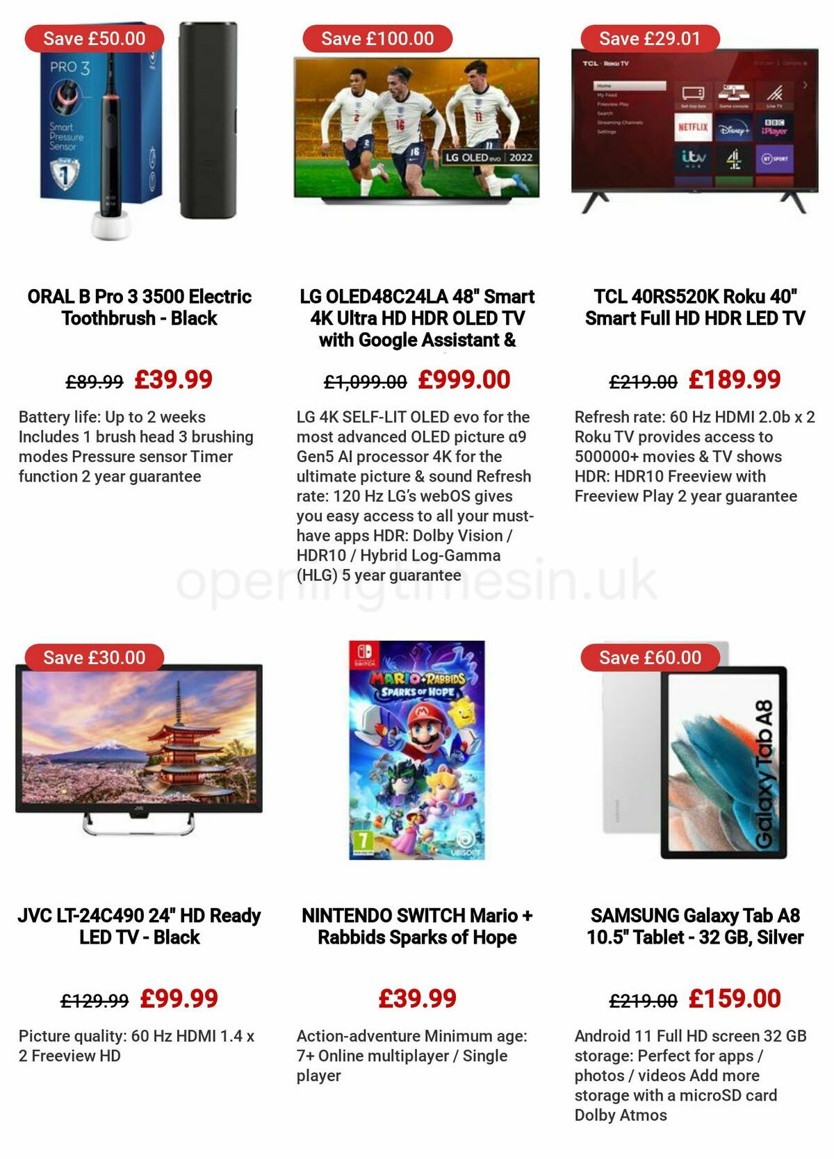 Currys Offers from 3 November