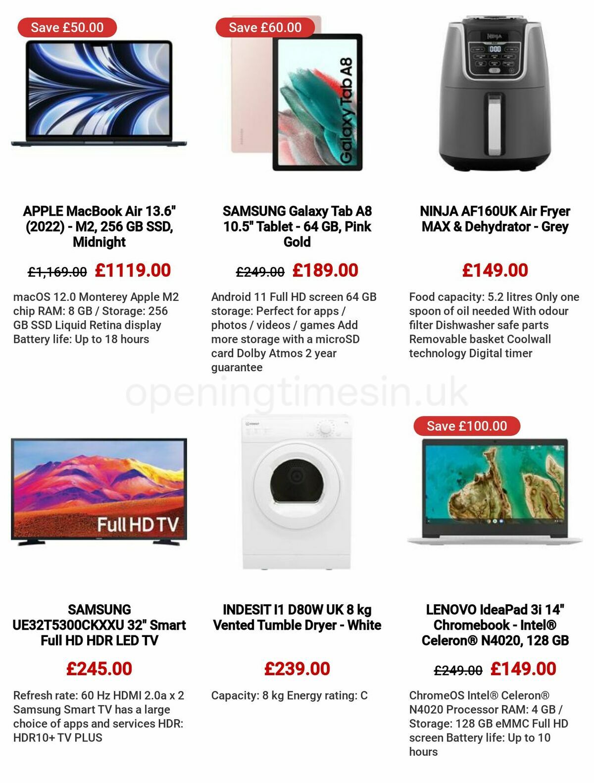 Currys Offers from 26 January