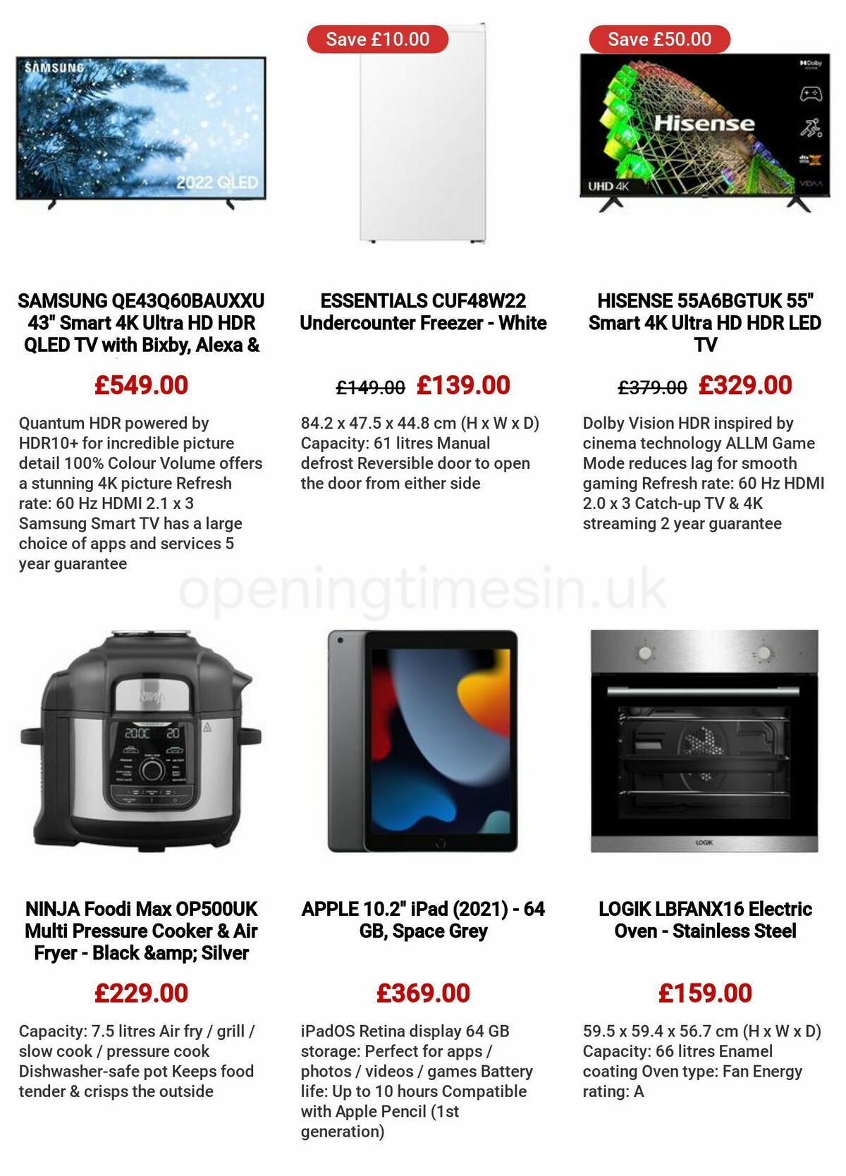 Currys Offers from 26 January