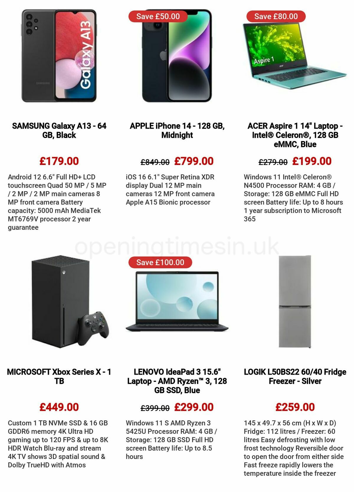 Currys Offers from 26 January