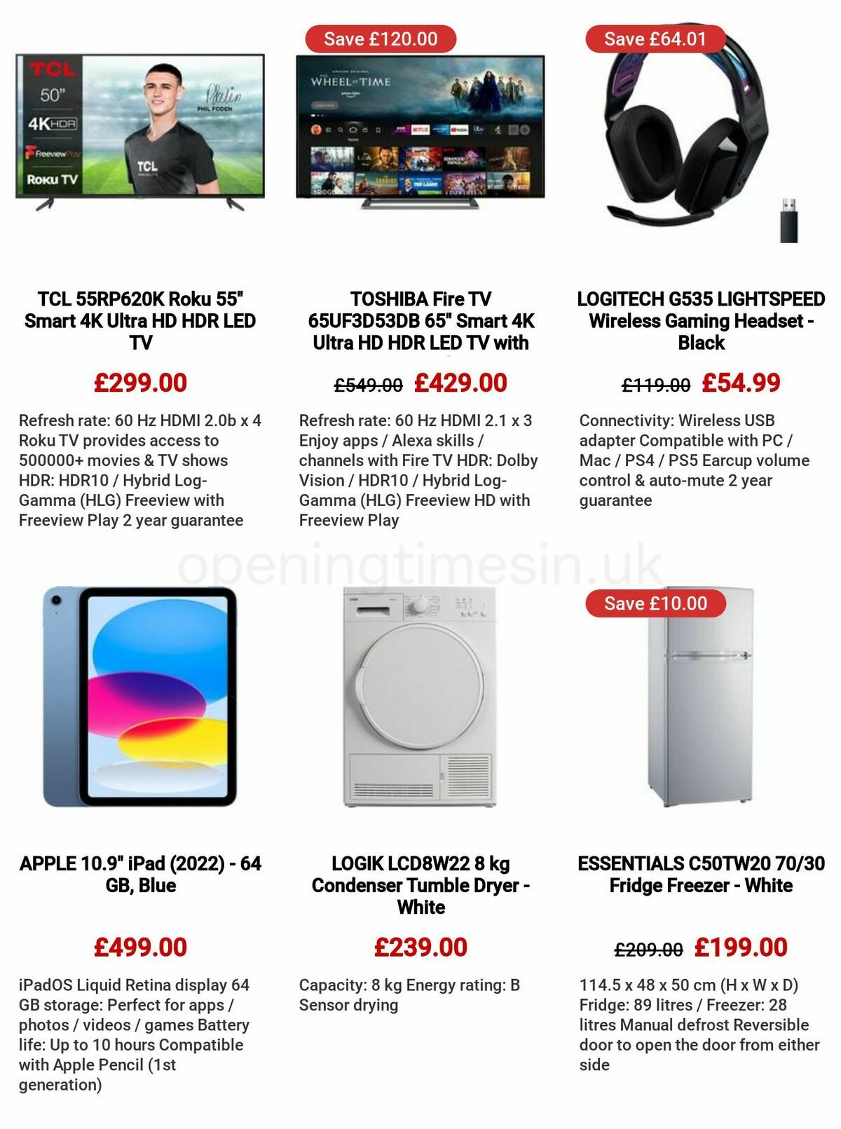 Currys Offers from 26 January