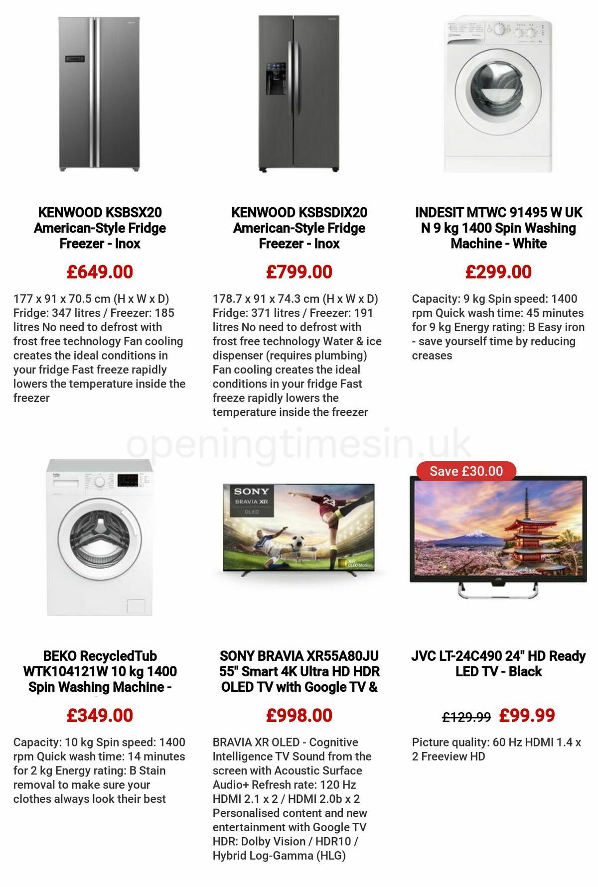 Currys Offers from 26 January