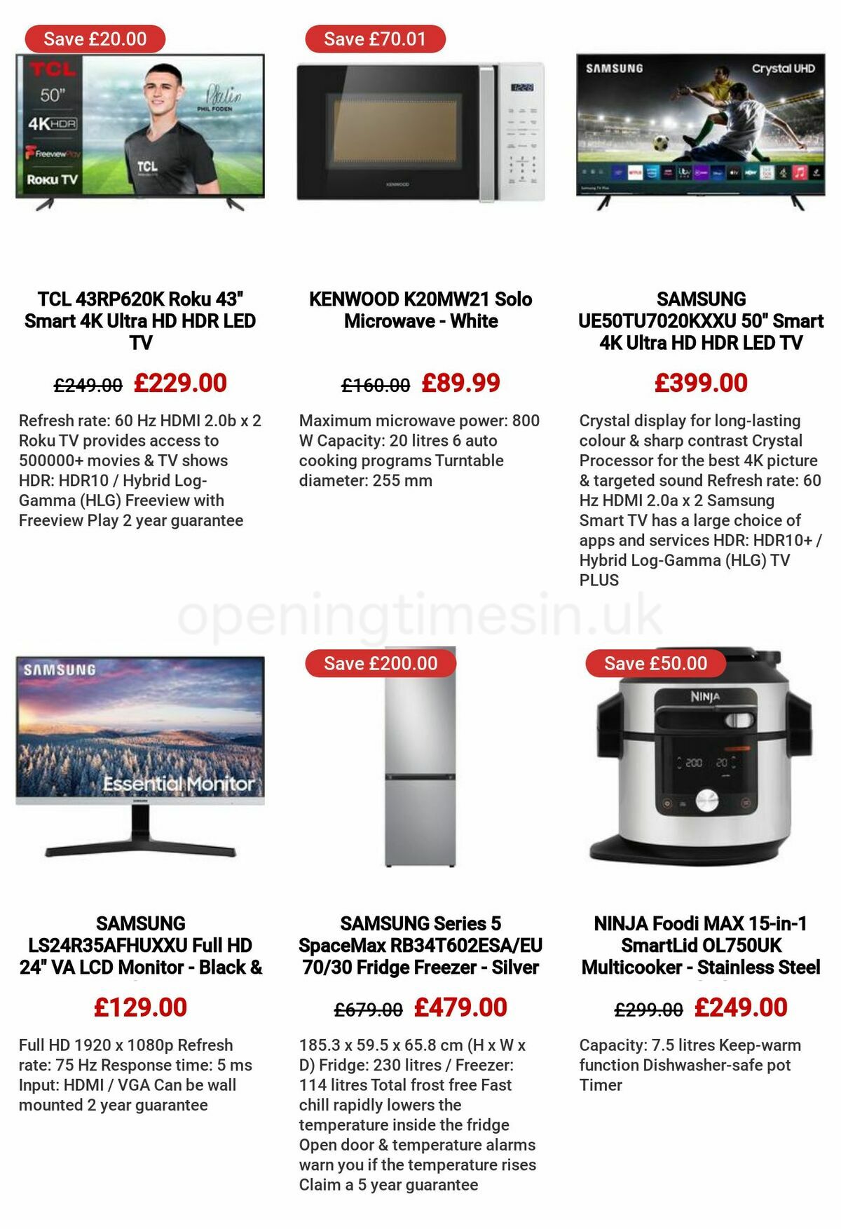 Currys Offers from 26 January