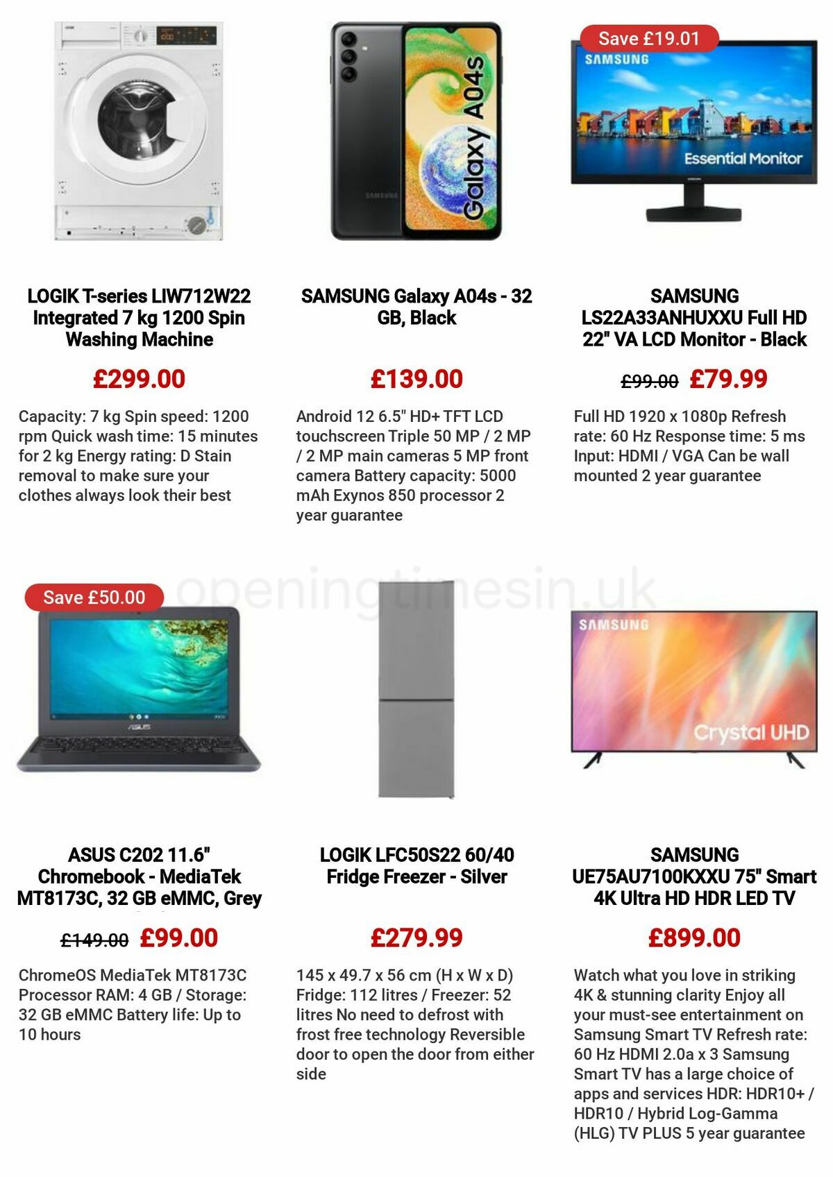 Currys Offers from 26 January