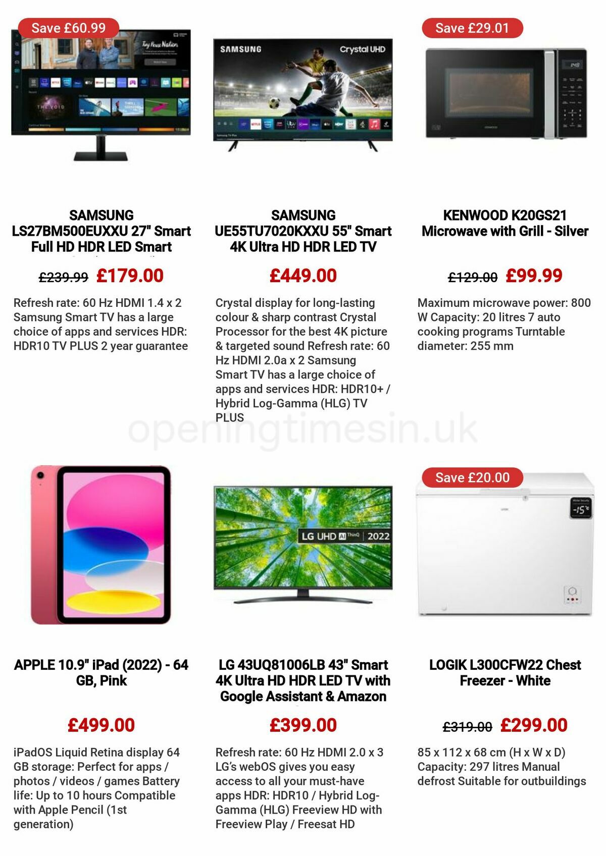 Currys Offers from 26 January