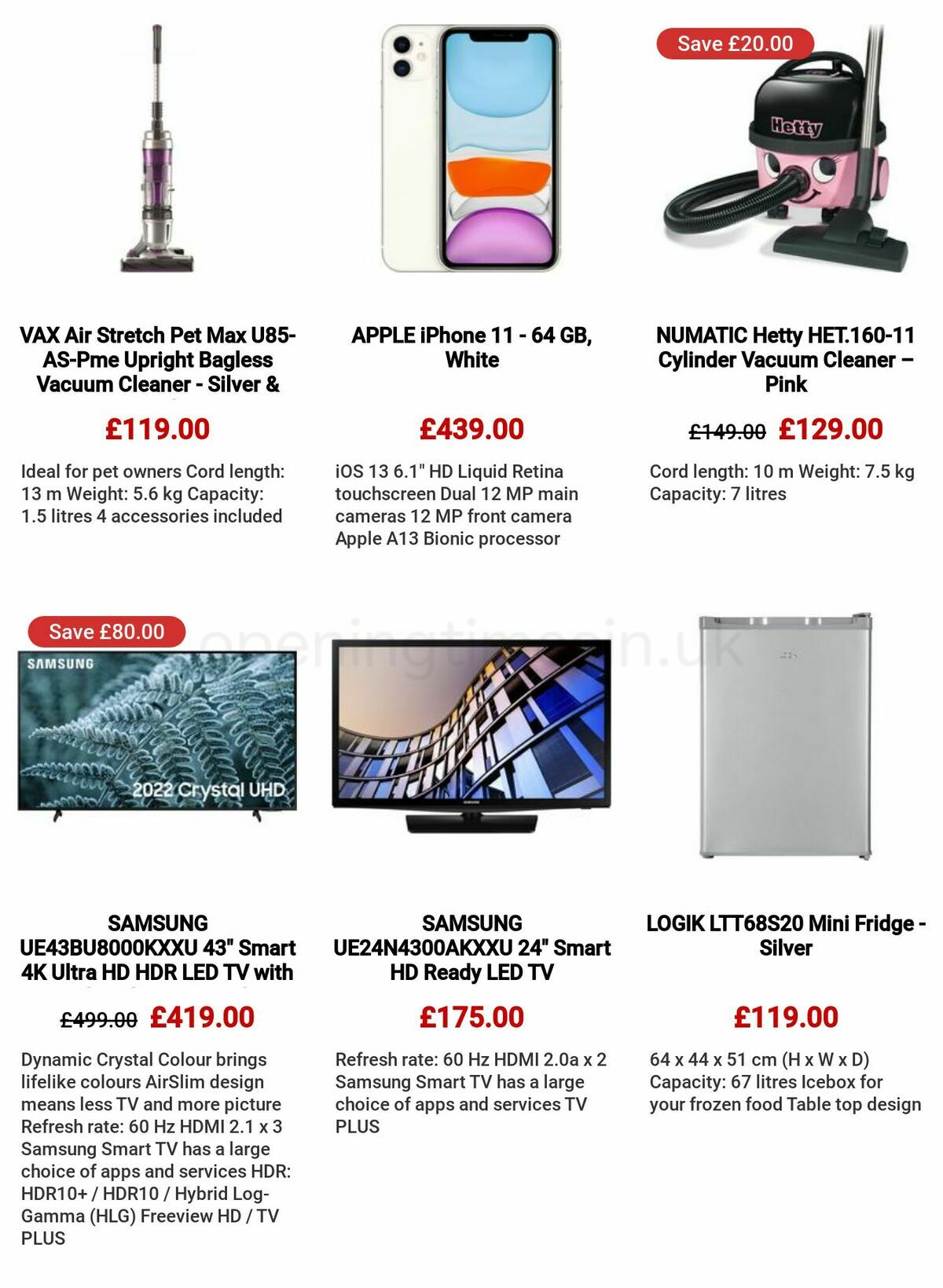 Currys Offers from 26 January