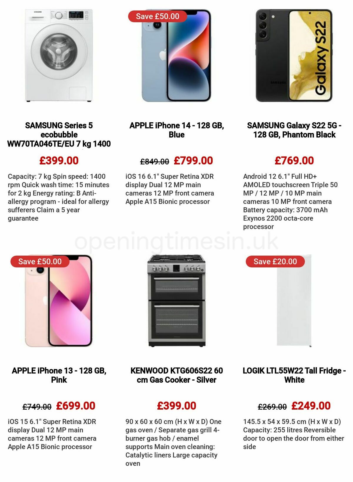 Currys Offers from 26 January