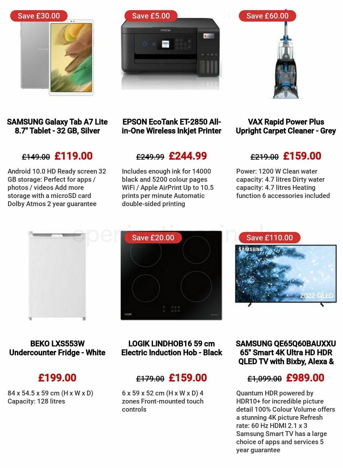 Currys Offers from 26 January