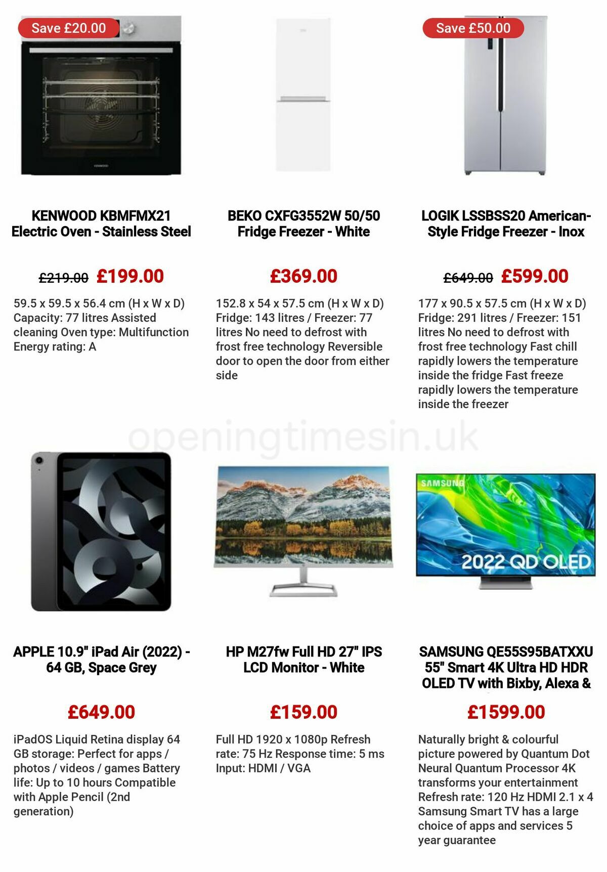 Currys Offers from 26 January