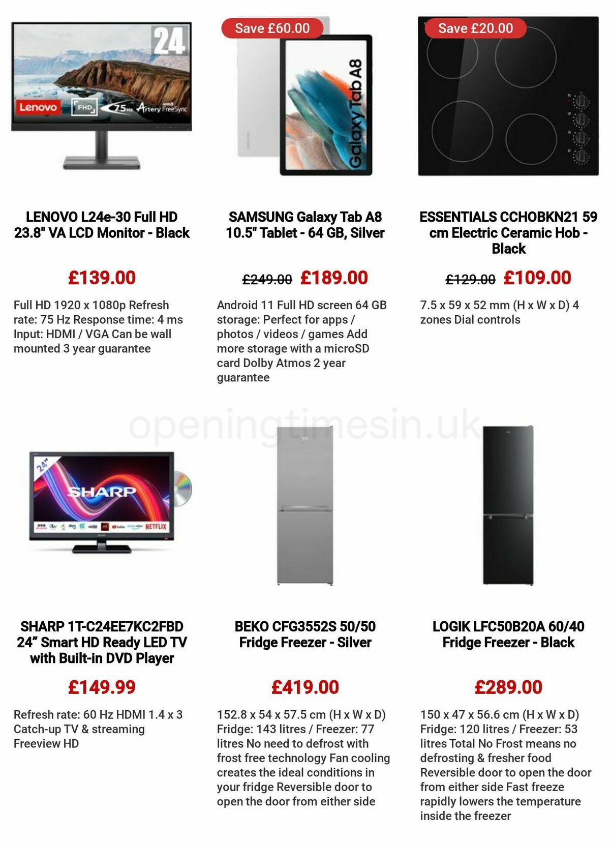 Currys Offers from 26 January