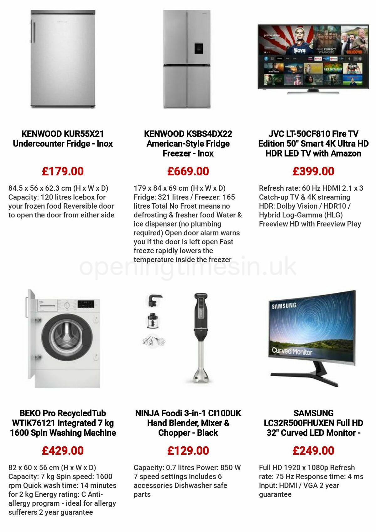 Currys Offers from 26 January