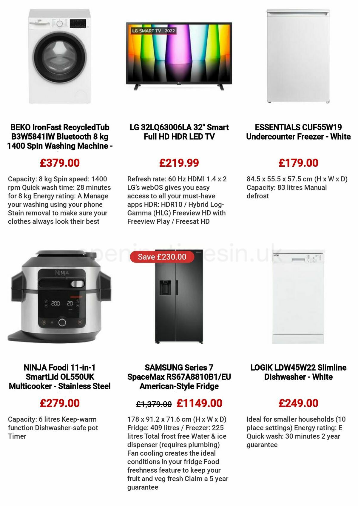 Currys Offers from 26 January