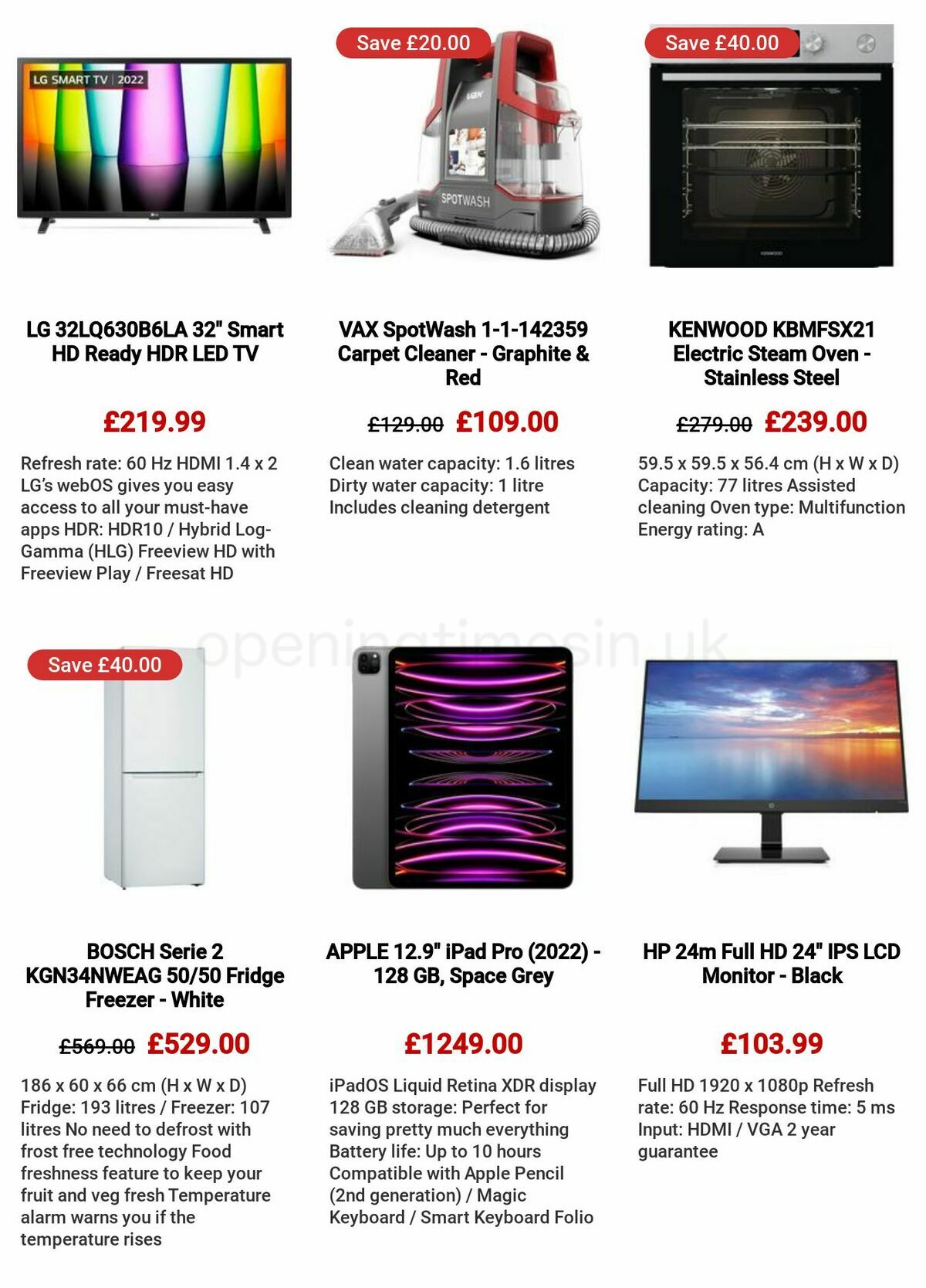 Currys Offers from 26 January