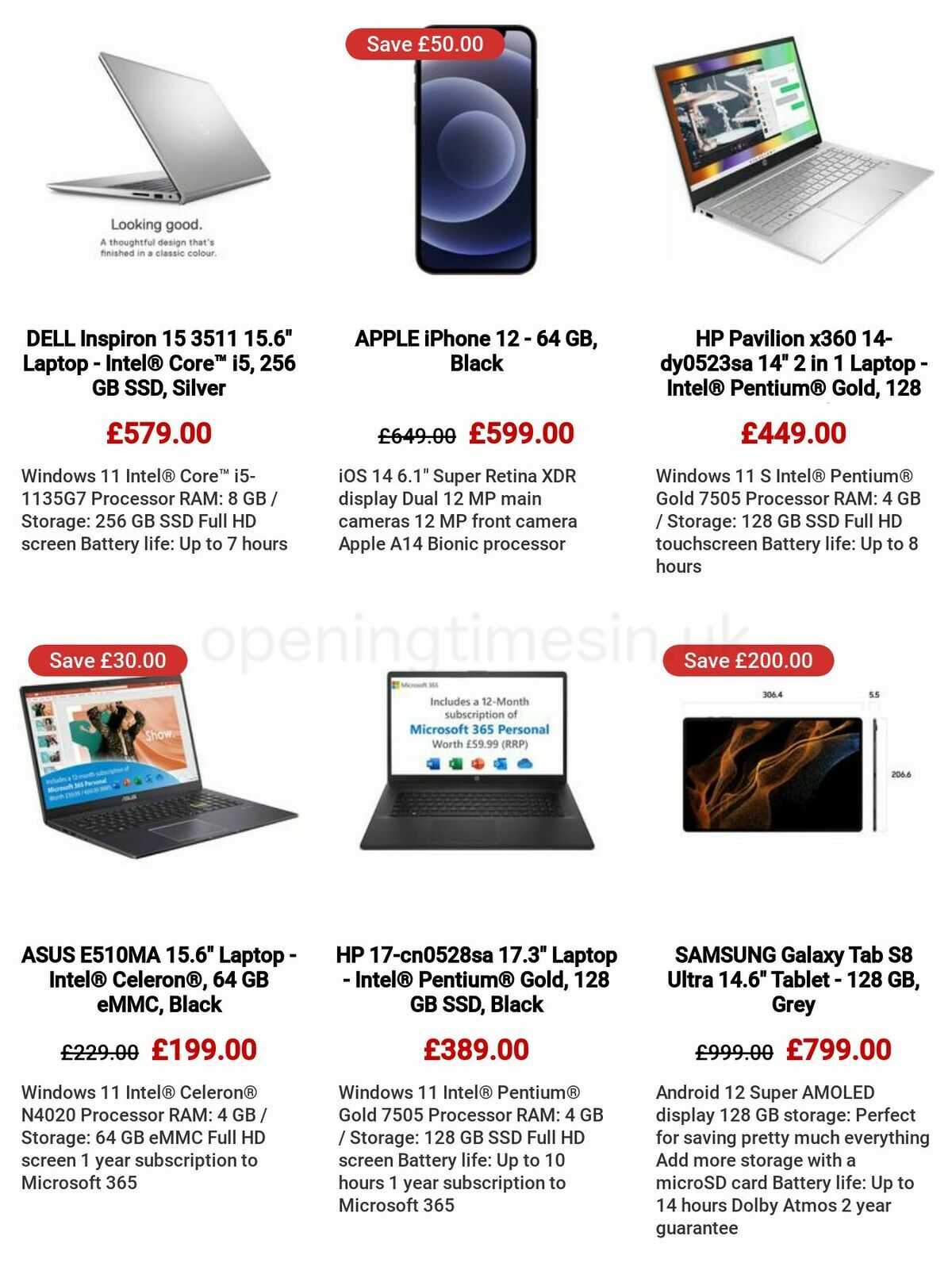 Currys Offers from 26 January