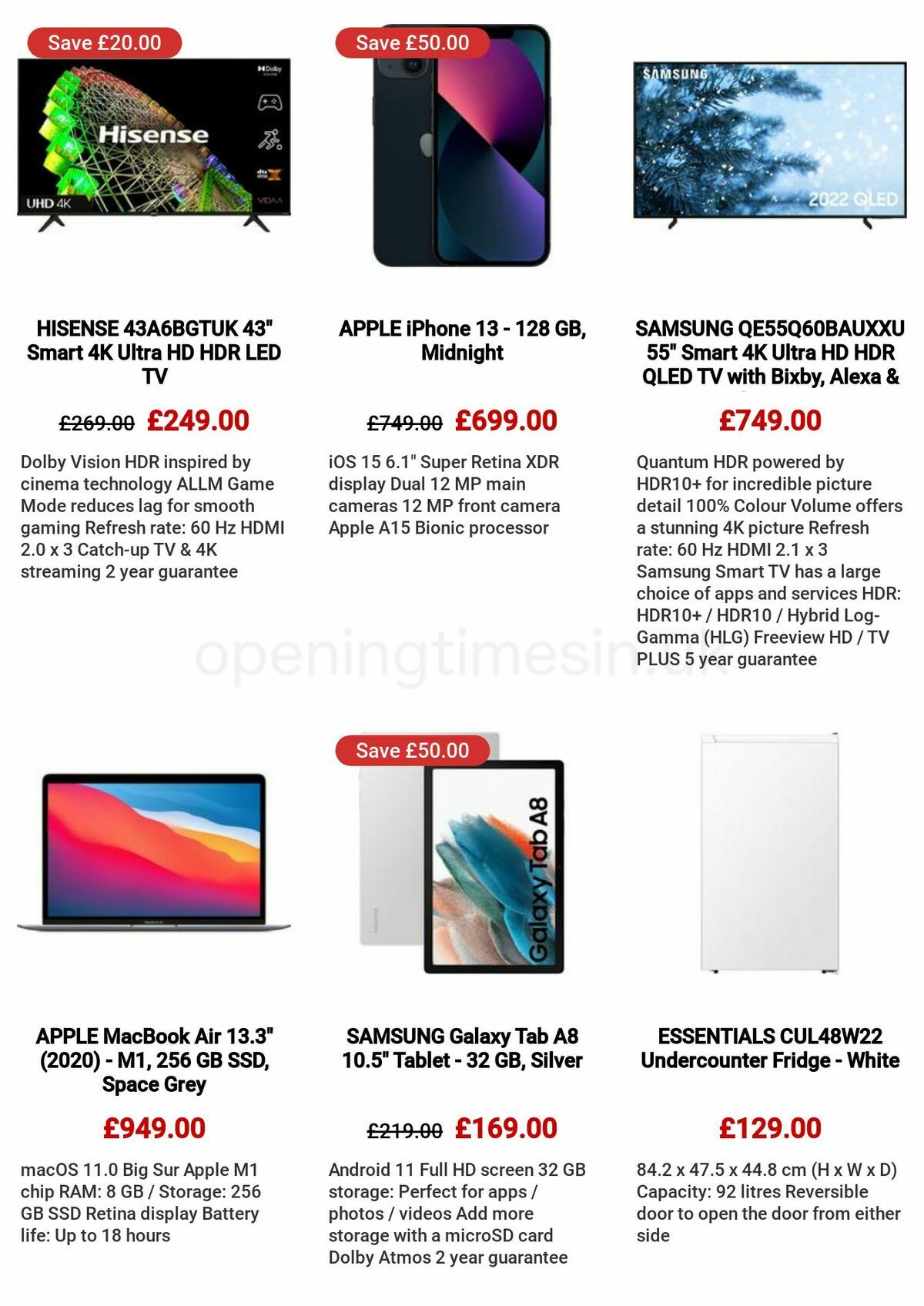 Currys Offers from 26 January